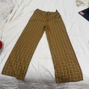 Urban Outfitters Yellow and Black Plaid Pants